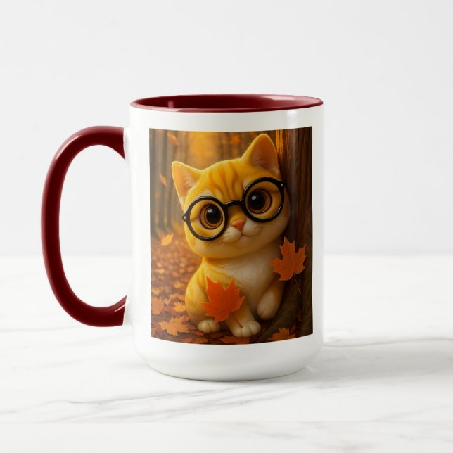 Caneca Gatinho Atrapalhado com Óculos (Esquerda)
