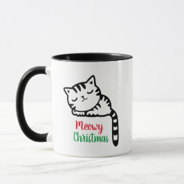 Caneca Gatinho De Sono De Natal