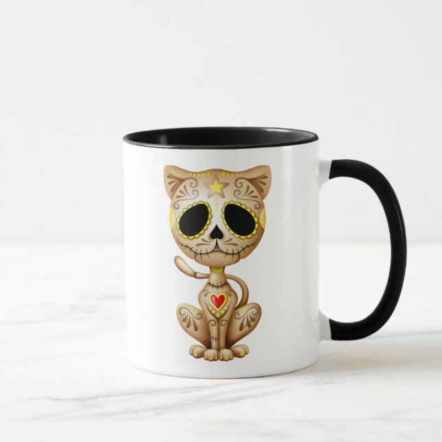 Caneca Gatinho do açúcar do zombi de Brown (Direita)