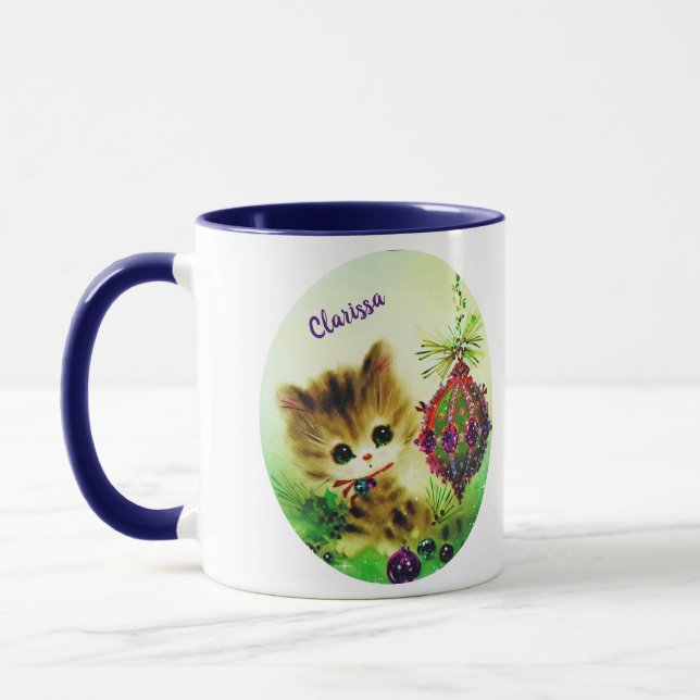 Caneca Gatinho Fofo Vintage   (Esquerda)