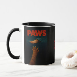 Caneca Gatinho Laranja Fofo vs Monograma de Pé Humano