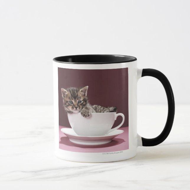 Caneca Gatinho no copo e nos pires (Direita)