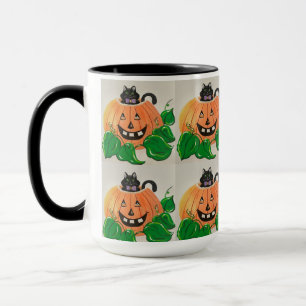 Caneca Gatinho no Pote de doces de Abóbora
