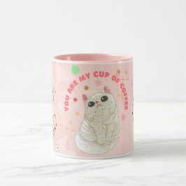 Caneca Gatinho Rosa Fofa | Caneca de Café para Ama