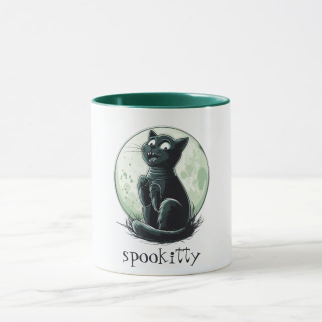 Caneca Gatinho Spooky Halloween (Centro)