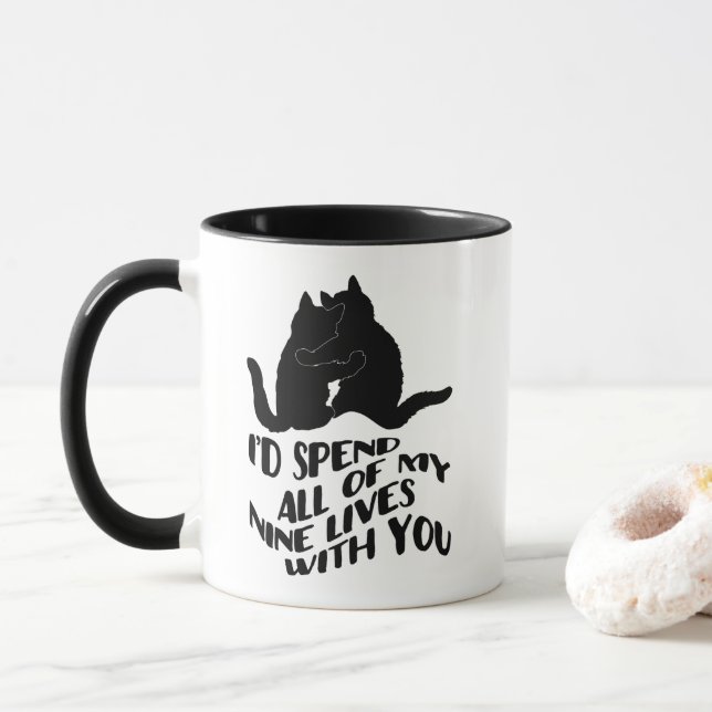Caneca Gatinhos de Namorados (Com Donut)