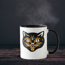 Caneca Gato Antigo no Halloween