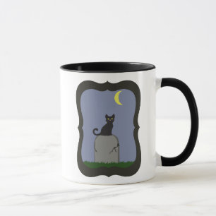 Caneca Gato Assustador de Halloween