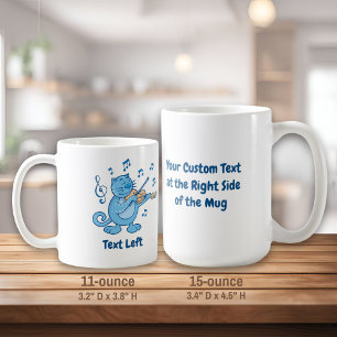 Caneca Gato Azul com Mug de Violino