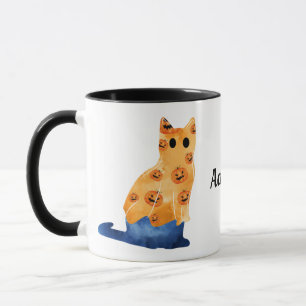 Caneca Gato Azul Cujo Gato É Figurino De Halloween 3 Mug