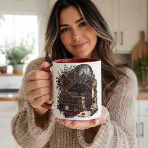 Caneca Gato bibliófilo da Academia Sombria