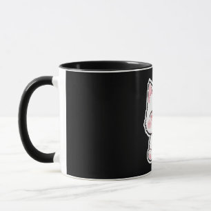 Caneca Gato Branco Adorável