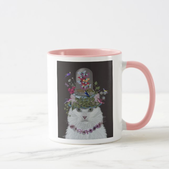 Caneca Gato Branco com Ursa de Borboleta (Direita)