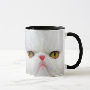 Caneca Gato branco irritado