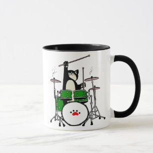 Caneca Gato Brincando Presente Musical, Tambor De Brincad