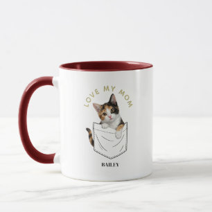 Caneca Gato Calico Adorável no Nome do Bolso