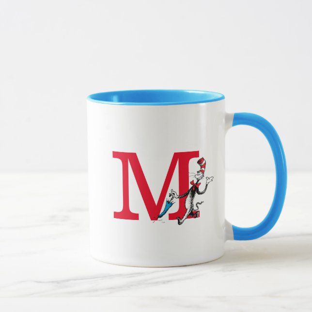 Caneca Gato Chapéu de Dr. Seuss Guarda-chuva Monograma M (Direita)