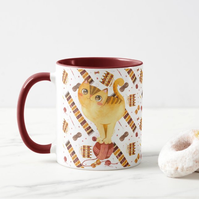 Caneca Gato Cinto (Com Donut)