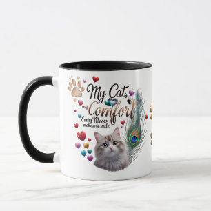 Caneca Gato Colorido, Mãe Mug - Meu Gato, Meu Comprador