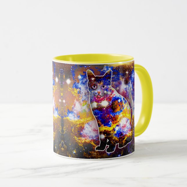 Caneca Gato Cósmico Psi (Frente Esquerda)
