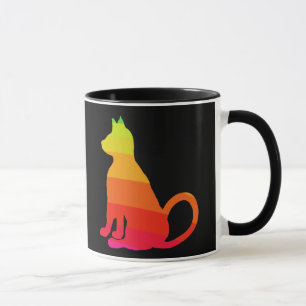 Caneca Gato CricketDiane do divertimento do arco-íris de