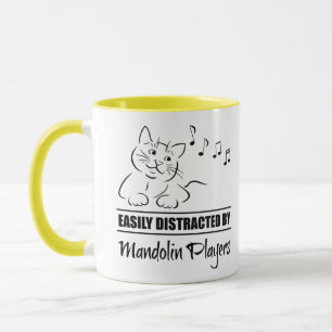 Caneca Gato curioso facilmente distraído por jogadores de