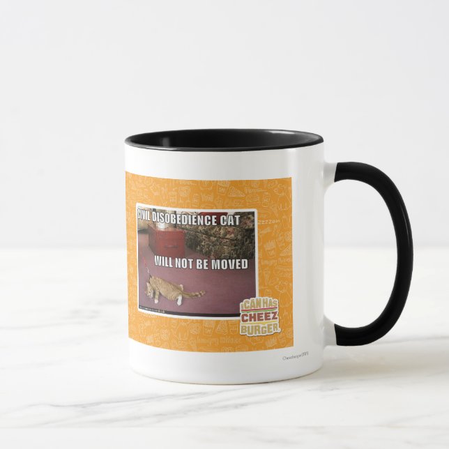 Caneca Gato da desobediência civil (Direita)