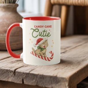 Caneca Gato de Bengala de Natal Personalizado com Cana de