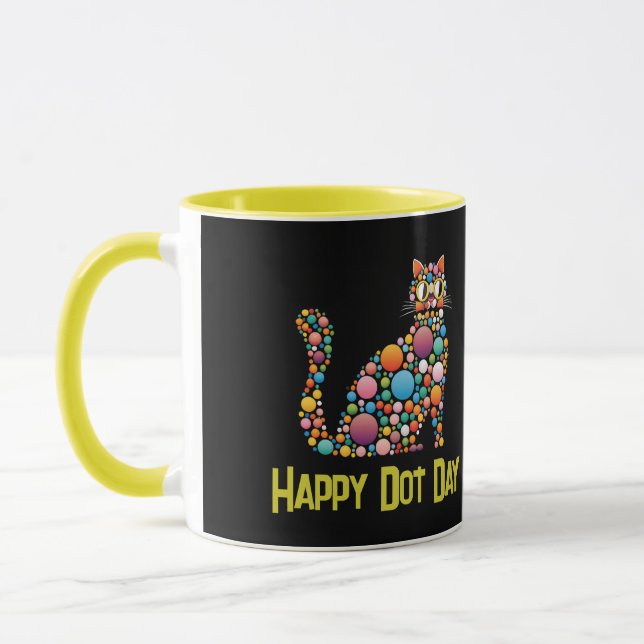 Caneca Gato de bolinhas do Dia Ponto (Esquerda)