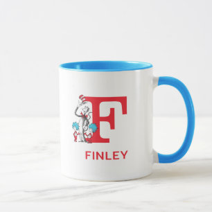 Caneca Gato de Chapéu, Coisa Um Nome & Monograma F