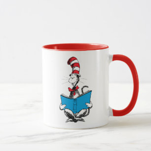 Caneca Gato de Chapéu Lendo