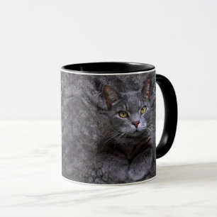Caneca Gato de cinza