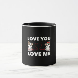 Caneca Gato de Coração Bonito Adorava Gpresente de Gatinh