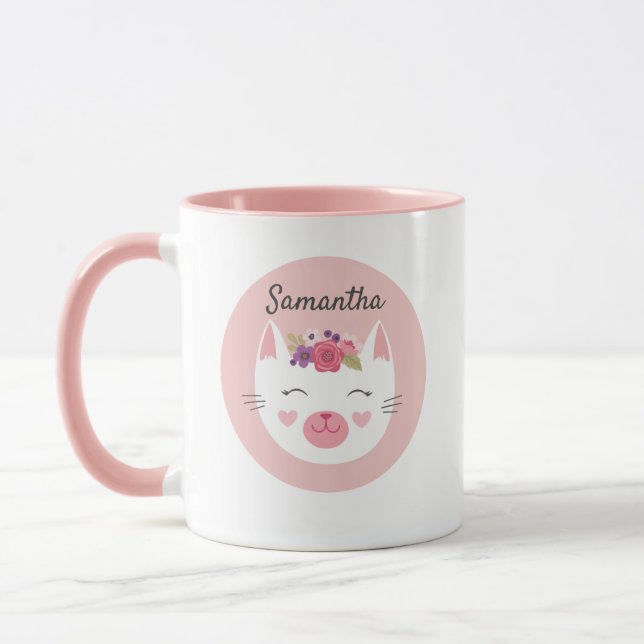 Caneca Gato de Namorados Rosa para Crianças Cuecas Person (Esquerda)