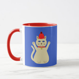 Caneca Gato de Natal Fofo