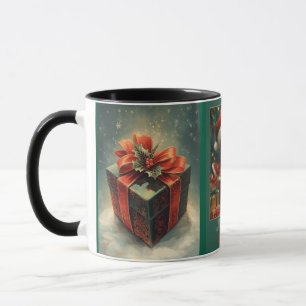 Caneca Gato de Natal Vermelho e Verde