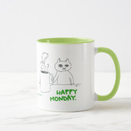 Caneca Gato de segunda-feira cómico