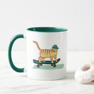 Caneca Gato de skate Tabby