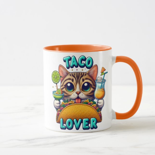 Caneca Gato De Taco Com Bebida Refressiva (Direita)