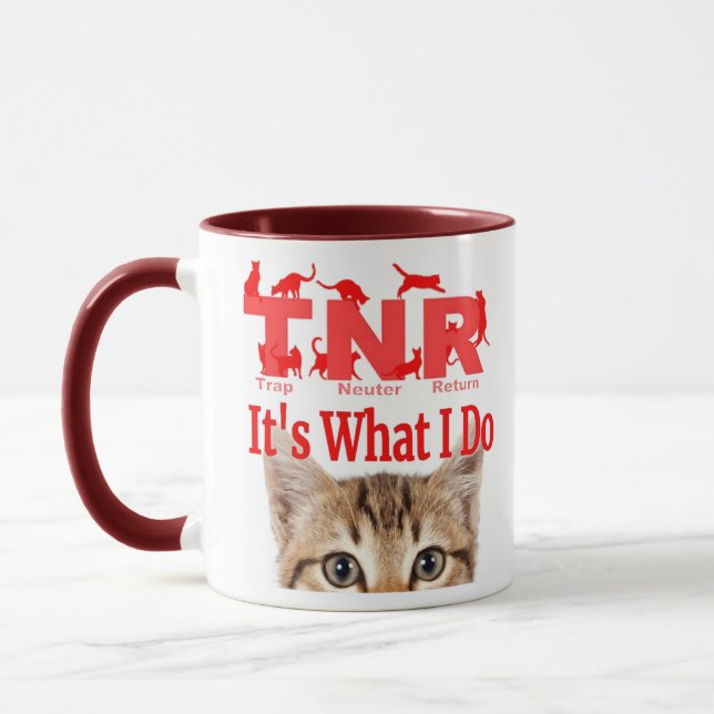 Caneca Gato de TNR para uma mãe de gato na TNR e resgate (Esquerda)