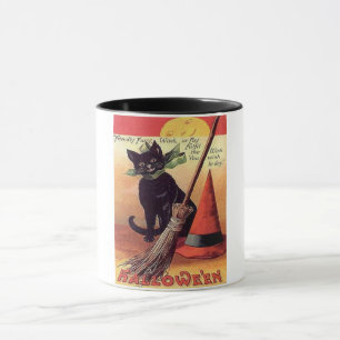 Caneca Gato de Vintage Black Halloween