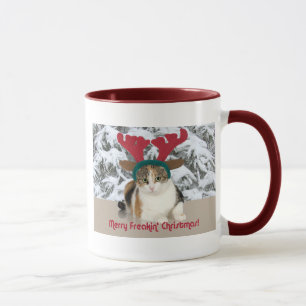Caneca Gato do gatinho & Natal alegre de Freakin dos