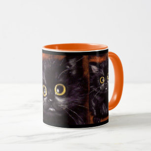 Caneca Gato Drácula De Gato Assustado