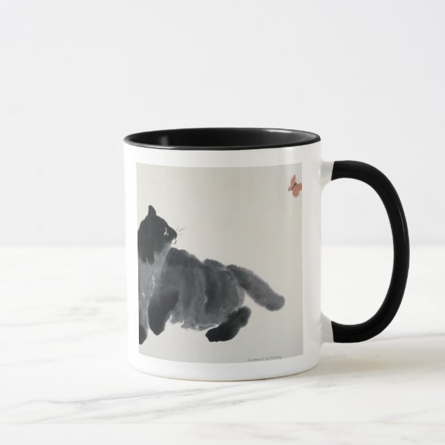 Caneca Gato e borboleta (Direita)