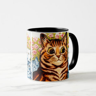 Caneca Gato e Gatinhos no Jardim por Louis Wain