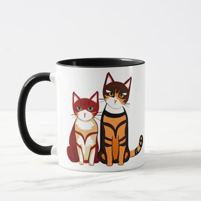 Caneca Gato e Gengibre com risca de Tigre (Esquerda)