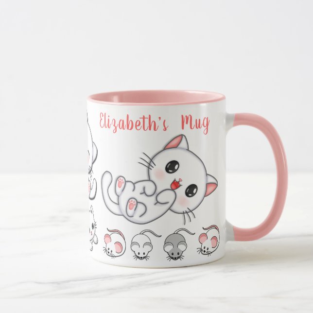 Caneca Gato e Ratos Personalizados (Direita)