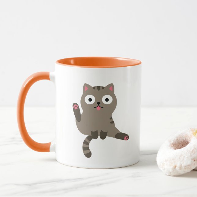 Caneca Gato Engraçado (Com Donut)