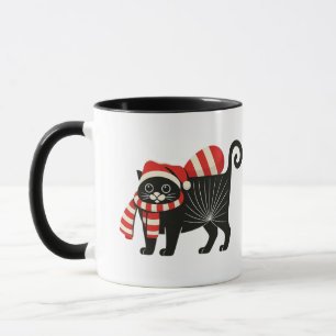 Caneca Gato engraçado de Natal