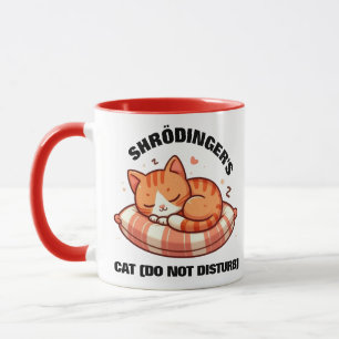 Caneca Gato engraçado de Shrodinger (não perturbe)